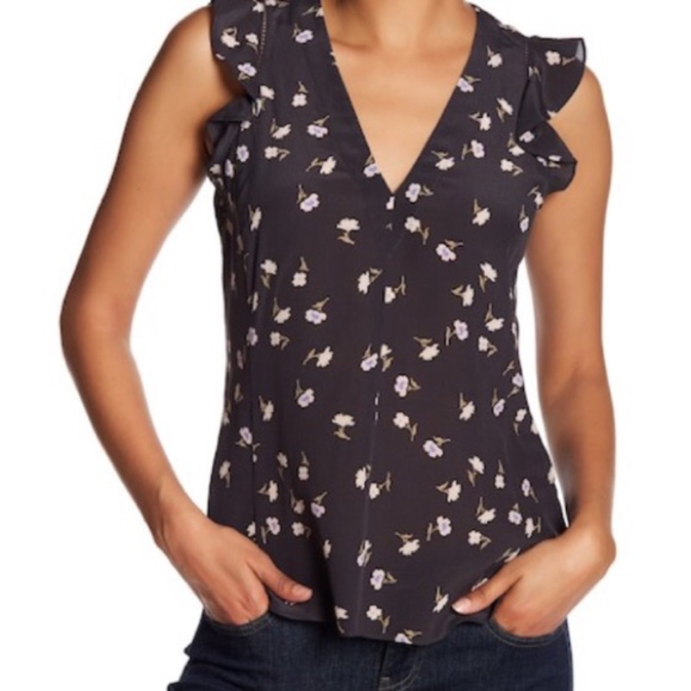 Rebecca Taylor daisy top in black